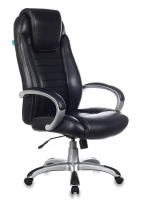 Кресло руководителя T-9923 Искусственная кожа, Пластик, Черный Leather Venge Black (кожзам)